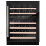 CDA 46 Bottle Capacity Single Zone 60cm Freestanding Under Counter Wine Cooler - Black Glass