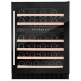 CDA 46 Bottle Capacity Single Zone 60cm Freestanding Under Counter Wine Cooler - Black Glass