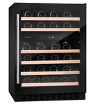 CDA 46 Bottle Capacity Single Zone 60cm Freestanding Under Counter Wine Cooler - Black Glass