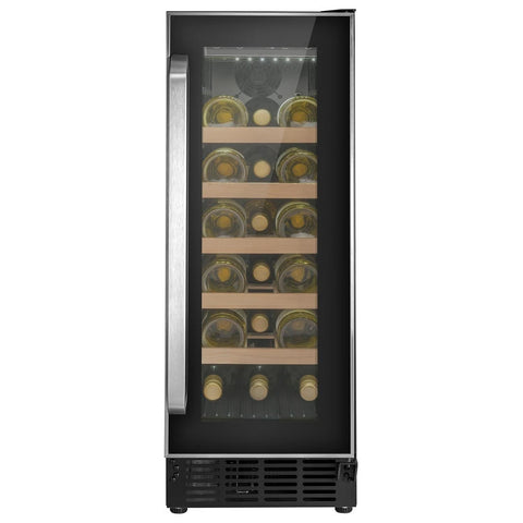 electriQ 18 Bottle Capacity 30cm Freestanding Under Counter Wine Cooler - Stainless Steel