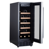 electriQ 18 Bottle Capacity 30cm Freestanding Under Counter Wine Cooler - Stainless Steel