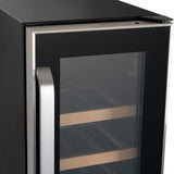 electriQ 18 Bottle Capacity 30cm Freestanding Under Counter Wine Cooler - Stainless Steel