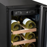 electriQ 18 Bottle Capacity 30cm Freestanding Under Counter Wine Cooler - Stainless Steel