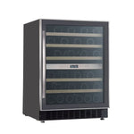 electriQ 46 Bottle Capacity Full Range Dual Zone Wine Cooler - Stainless Steel