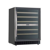 electriQ 46 Bottle Capacity Full Range Dual Zone Wine Cooler - Stainless Steel