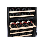 Amica 46 Bottle Freestanding Under Counter Wine Cooler Dual Zone 60cm Wide 82cm Tall - Black AWC600BL