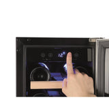 Amica 19 Bottle Freestanding Under Counter Wine Cooler Single Zone 30cm Wide 82cm Tall - Black AWC300BL