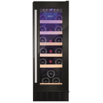 Amica 19 Bottle Freestanding Under Counter Wine Cooler Single Zone 30cm Wide 82cm Tall - Black AWC300BL
