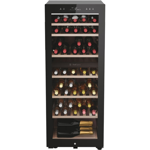 Haier 77 Bottle Freestanding Wine Cooler - Black